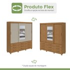 Guarda-roupa 3 Portas 9 Gavetas Anne Com Espelho E Com Pés