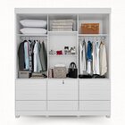 Guarda-roupa 3 Portas 9 Gavetas Com Espelho Florença Espresso