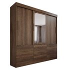 Guarda-roupa 3 Portas 9 Gavetas Com Espelho Florença Espresso