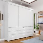 Guarda-roupa 3 Portas 9 Gavetas Florença Espresso Móveis Bran