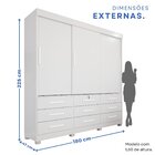Guarda-roupa 3 Portas 9 Gavetas Florença Espresso Móveis Bran