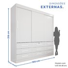 Guarda-roupa 3 Portas 9 Gavetas Florença Espresso Móveis Bran