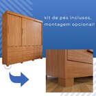 Guarda-roupa 3 Portas 9 Gavetas Florença Espresso Móveis Cina