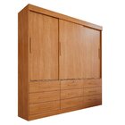 Guarda-roupa 3 Portas 9 Gavetas Florença Espresso Móveis Cina