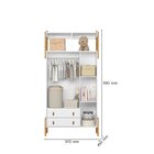 Guarda-roupa 3 Portas / 2 Gavetas Com Nicho Fantasia Branco