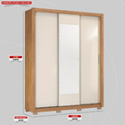 Guarda Roupa 3 Portas Amêndola Touch Off White 32270pe
