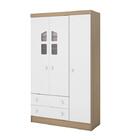 Guarda Roupa 3 Portas Amore E Berço Doce Sonho Branco/carvalh
