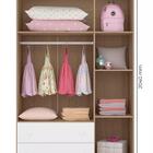 Guarda Roupa 3 Portas Amore E Cômoda Sapateira Branco/carvalh