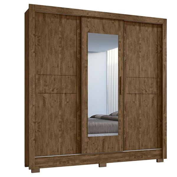 Guarda Roupa 3 Portas Bahamas Castanho Wood 988331