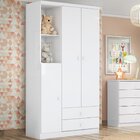 Guarda Roupa 3 Portas Bala De Menta  Branco
