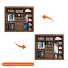 Guarda Roupa 3 Portas Casal Com Espelho Vitória Panan