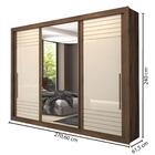 Guarda Roupa 3 Portas Casal Com Espelho Vitória Panan