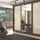 Guarda Roupa 3 Portas Casal Com Espelho Vitória Panan