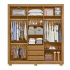 Guarda Roupa 3 Portas Casal Freijó Cinza Canada Moval 2,02m