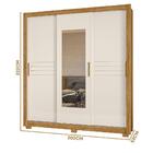 Guarda Roupa 3 Portas Casal Freijó Off White Canada Moval 2,0