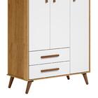 Guarda-roupa 3 Portas Com 2 Gavetas Q Encanto Retrô Freijo To