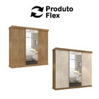 Guarda Roupa 3 Portas Com Espelho Milano Maxel Ipê Vanilla