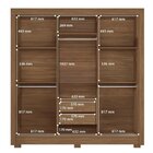 Guarda-roupa 3 Portas Correr 2 Gavetas Maringá Jatoba