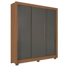 Guarda-roupa 3 Portas Correr 2 Gavetas Maringá Jatobá/grafite