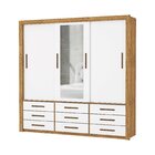 Guarda-roupa 3 Portas Correr Com Espelho 9 Gavetas Anjos Cina