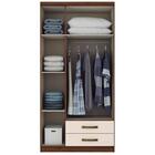 Guarda Roupa 3 Portas De Abrir H02 Menta Castanho/off White -