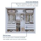 Guarda-roupa 3 Portas De Correr 100% Mdf Branco