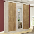 Guarda Roupa 3 Portas De Correr 100% Mdf Viena Maxel Ipê Vani