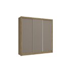 Guarda-roupa 3 Portas De Correr 2 Gavetas Nogueira/fendi