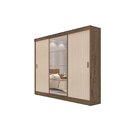 Guarda Roupa 3 Portas De Correr 3 Gavetas Com Espelho Sorento