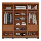 Guarda-roupa 3 Portas De Correr 4 Gavetas Com Espelho Porto F