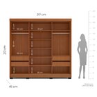 Guarda-roupa 3 Portas De Correr 4 Gavetas Com Espelho Valênci