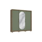 Guarda-roupa 3 Portas De Correr 4 Gavetas Com Pés E Espelho N
