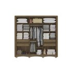 Guarda-roupa 3 Portas De Correr 4 Gavetas Com Pés E Espelho N