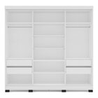 Guarda Roupa 3 Portas De Correr 4 Gavetas Lisboa Branco/azul