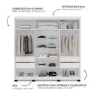 Guarda Roupa 3 Portas De Correr 4 Gavetas Lisboa Branco/azul