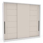 Guarda Roupa 3 Portas De Correr 4 Gavetas Lisboa Branco/creme