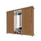 Guarda Roupa 3 Portas De Correr 4 Gavetas Ripado 100% Mdf Gol