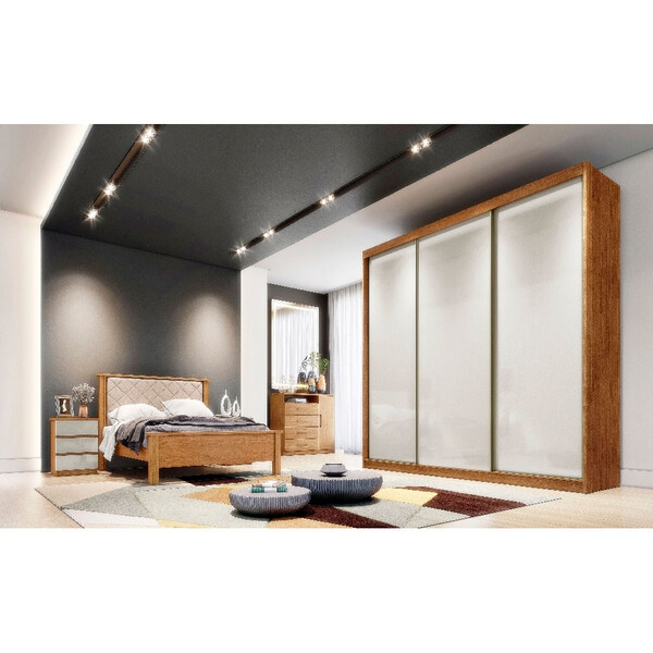 Guarda Roupa 3 Portas De Correr 4 Gavetas Spazzio Novo Horizo