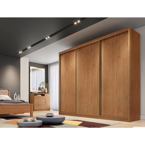 Guarda Roupa 3 Portas De Correr 6 Gavetas Arezzo Novo Horizon