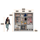 Guarda Roupa 3 Portas De Correr 6 Gavetas Arezzo Novo Horizon