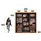 Guarda Roupa 3 Portas De Correr 6 Gavetas C/ Espelho Arezzo N