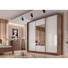 Guarda Roupa 3 Portas De Correr 6 Gavetas C/ Espelho Arezzo N