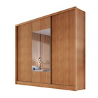 Guarda Roupa 3 Portas De Correr 6 Gavetas C/ Espelho Arezzo N