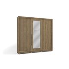 Guarda Roupa 3 Portas De Correr 6 Gavetas Com Pés E Espelho K