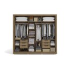 Guarda Roupa 3 Portas De Correr 6 Gavetas Com Pés E Espelho K