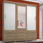 Guarda Roupa 3 Portas De Correr 9 Gavetas Com Espelho 4900- A