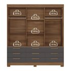 Guarda-roupa 3 Portas De Correr 9 Gavetas Com Espelho Morrete