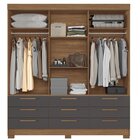 Guarda-roupa 3 Portas De Correr 9 Gavetas Com Espelho Morrete