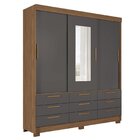 Guarda-roupa 3 Portas De Correr 9 Gavetas Com Espelho Morrete