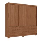 Guarda-roupa 3 Portas De Correr 9 Gavetas Morretes Jatobá